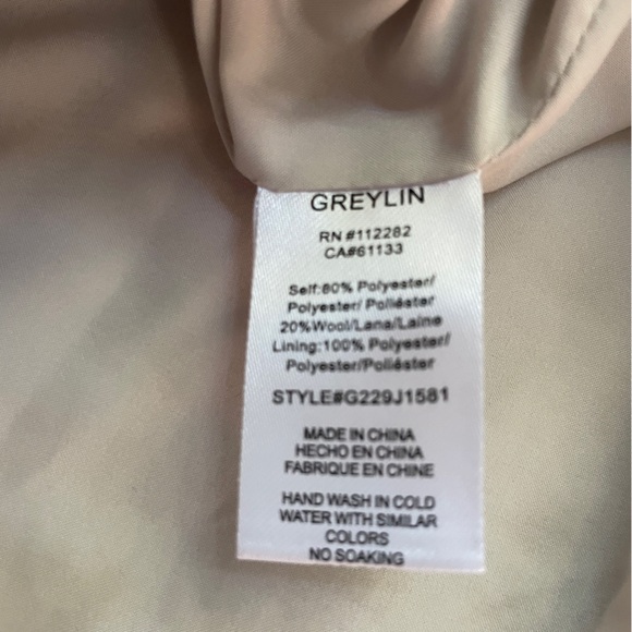 GREYLIN short cream plaid jacket blazer - Picture 8 of 9